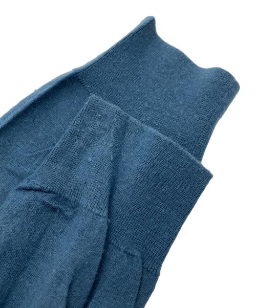 AURALEE（オーラリー）AURALEE (オーラリー) ウールカシミヤ ハイゲージニットポロ ブルー サイズ:4の古着・服飾アイテム
