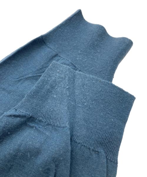 AURALEE（オーラリー）AURALEE (オーラリー) ウールカシミヤ ハイゲージニットポロ ブルー サイズ:4の古着・服飾アイテム