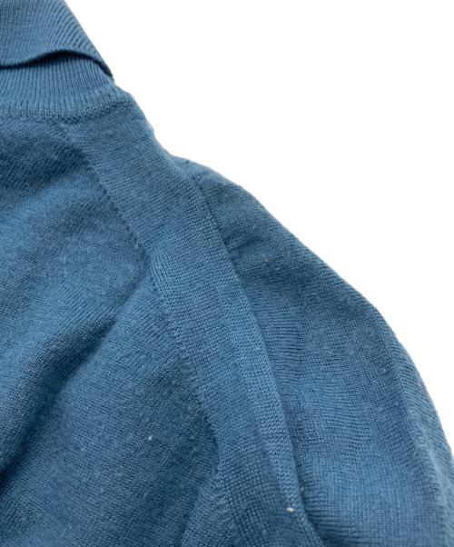 AURALEE（オーラリー）AURALEE (オーラリー) ウールカシミヤ ハイゲージニットポロ ブルー サイズ:4の古着・服飾アイテム