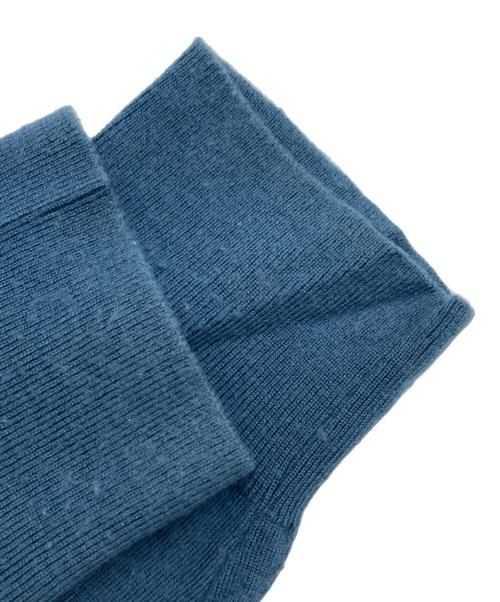 AURALEE（オーラリー）AURALEE (オーラリー) ウールカシミヤ ハイゲージニットポロ ブルー サイズ:4の古着・服飾アイテム