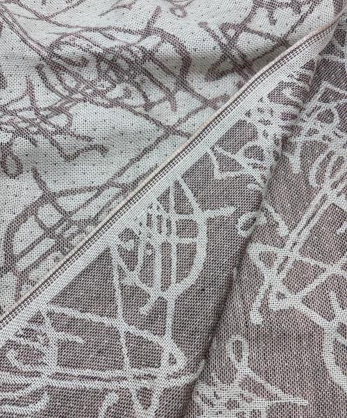 Vivienne Westwood（ヴィヴィアンウエストウッド）Vivienne Westwood (ヴィヴィアンウエストウッド) オーブ総柄ストール アイボリーの古着・服飾アイテム