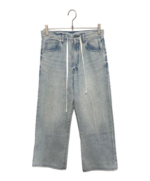 Whim Gazette（ウィムガゼット）Whim Gazette (ウィムガゼット) ドロストデニムパンツ ブルー サイズ:36の古着・服飾アイテム