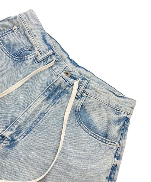 Whim Gazette（ウィムガゼット）Whim Gazette (ウィムガゼット) ドロストデニムパンツ ブルー サイズ:36の古着・服飾アイテム