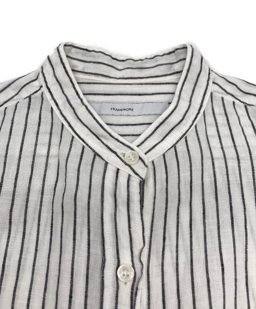 FRAMeWORK（フレームワーク）FRAMeWORK (フレームワーク) フレンチリネンドロストシャツ FRAMeWORK ホワイト サイズ:FREEの古着・服飾アイテム