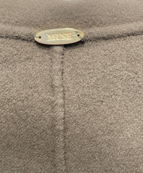 MUSE de Deuxieme Classe（ミューズ ドゥーズィエム クラス）MUSE de Deuxieme Classe (ミューズ ドゥーズィエム クラス) ウールアンゴラリバーコート ブラウン サイズ:FREEの古着・服飾アイテム