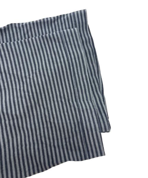 LOEFF（ロエフ）LOEFF (ロエフ) スビンコットンボーダー5分袖クルーネックTシャツ ネイビー×グレー サイズ:なしの古着・服飾アイテム