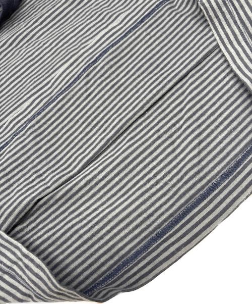 LOEFF（ロエフ）LOEFF (ロエフ) スビンコットンボーダー5分袖クルーネックTシャツ ネイビー×グレー サイズ:なしの古着・服飾アイテム