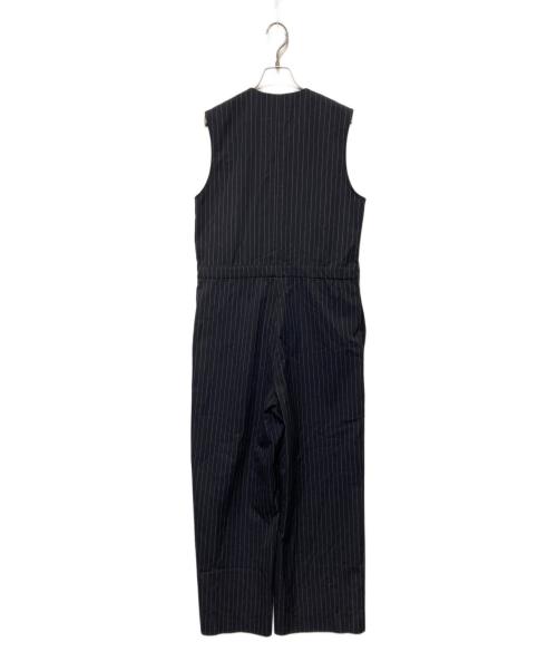 6(ROKU) BEAUTY&YOUTH（ロク ビューティーアンドユース）6(ROKU) BEAUTY&YOUTH (ロク ビューティーアンドユース) ストライプオールインワン ブラック サイズ:Mの古着・服飾アイテム