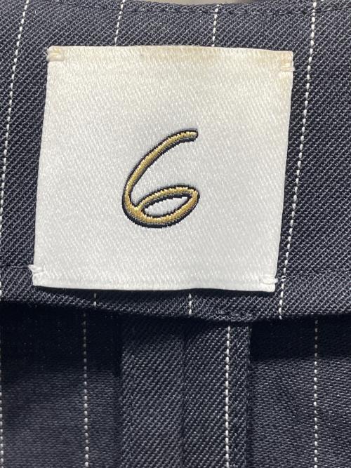 6(ROKU) BEAUTY&YOUTH（ロク ビューティーアンドユース）6(ROKU) BEAUTY&YOUTH (ロク ビューティーアンドユース) ストライプオールインワン ブラック サイズ:Mの古着・服飾アイテム