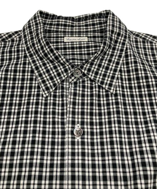 STEVEN ALAN（スティーブンアラン）STEVEN ALAN (スティーブンアラン) ピンオックス チェック レギュラーカラー シャツ グレー サイズ:Lの古着・服飾アイテム