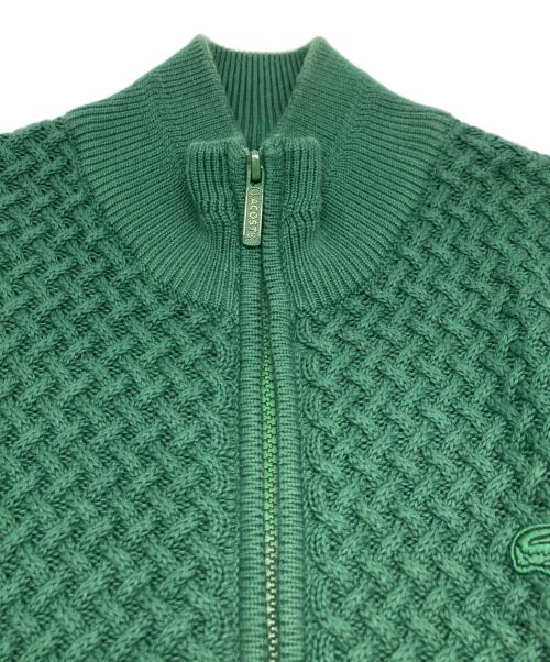 LACOSTE（ラコステ）LACOSTE (ラコステ) バスケットニットジップアップ グリーン サイズ:2の古着・服飾アイテム