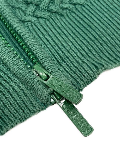 LACOSTE（ラコステ）LACOSTE (ラコステ) バスケットニットジップアップ グリーン サイズ:2の古着・服飾アイテム
