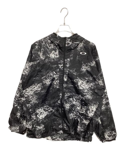 OAKLEY（オークリー）OAKLEY (オークリー) Enhance Wind Mesh Jacket / 総柄ナイロンジャケット ブラック サイズ:XXLの古着・服飾アイテム