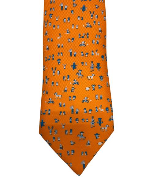 HERMES（エルメス）HERMES (エルメス) シルクツイルタイ7cm オレンジ サイズ:なしの古着・服飾アイテム