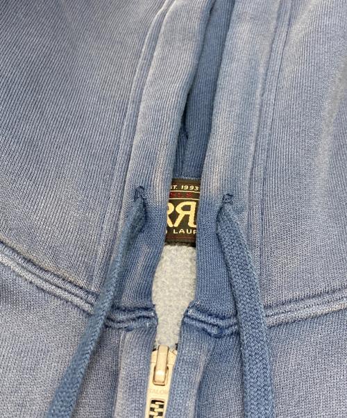 RRL（ダブルアールエル）RRL (ダブルアールエル) USED加工 フリースフルジップ フーディ ブルー サイズ:XSの古着・服飾アイテム