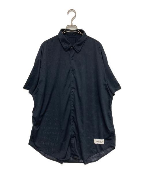 dDdDdDd（デー）dDdDdDd (デー) ポロメッシュ ショートスリーブシャツ ブラック サイズ:XLの古着・服飾アイテム