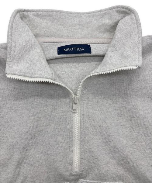 NAUTICA（ノーティカ）NAUTICA (ノーティカ) ハーフジップロゴカットソー グレー サイズ:Ｍの古着・服飾アイテム