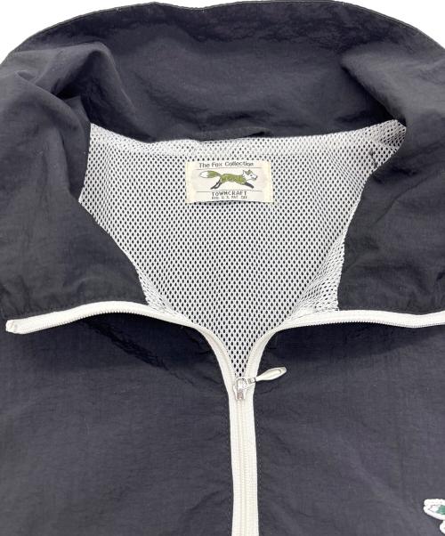 TOWN CRAFT（タウンクラフト）TOWN CRAFT (タウンクラフト) ハーフジップナイロンジャケット ブラック×ホワイト サイズ:Lの古着・服飾アイテム