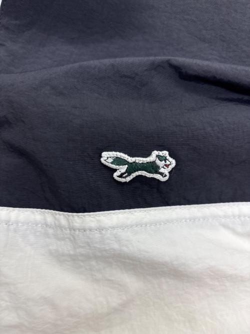 TOWN CRAFT（タウンクラフト）TOWN CRAFT (タウンクラフト) ハーフジップナイロンジャケット ブラック×ホワイト サイズ:Lの古着・服飾アイテム