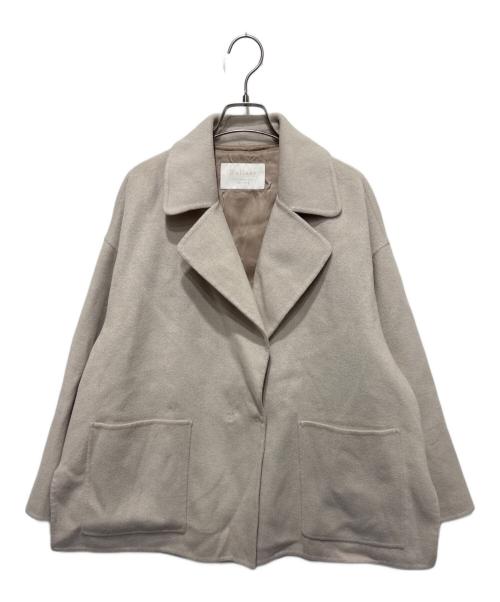 BALLSEY（ボールジィ）BALLSEY (ボールジィ) プレミアムウールリバー オープンカラーショートコート アイボリー サイズ:34の古着・服飾アイテム