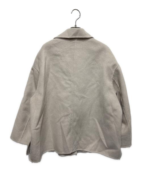 BALLSEY（ボールジィ）BALLSEY (ボールジィ) プレミアムウールリバー オープンカラーショートコート アイボリー サイズ:34の古着・服飾アイテム