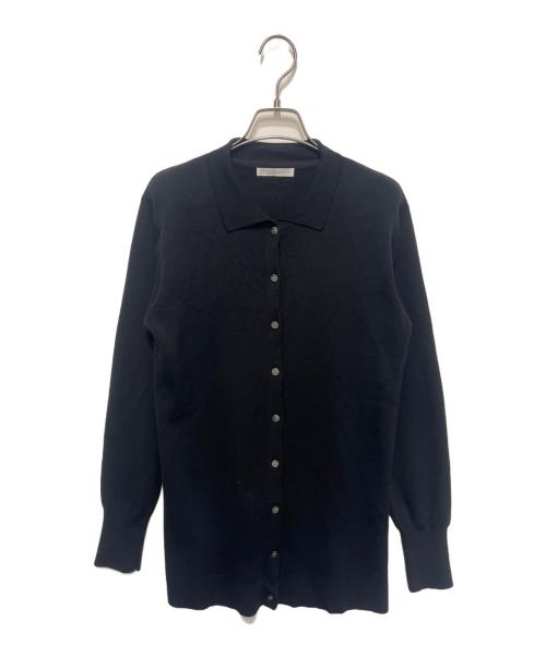 Plage（プラージュ）Plage (プラージュ) Co/Aceスムース ポロカーディガン ブラック サイズ:FREEの古着・服飾アイテム