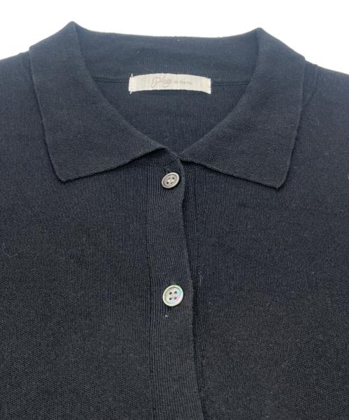 Plage（プラージュ）Plage (プラージュ) Co/Aceスムース ポロカーディガン ブラック サイズ:FREEの古着・服飾アイテム