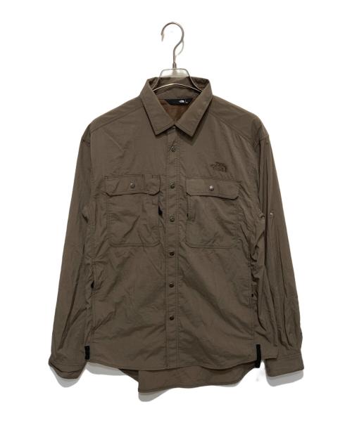 THE NORTH FACE（ザ ノース フェイス）THE NORTH FACE (ザ ノース フェイス) ロングスリーブキャノピーワークシャツ ブラウン サイズ:XLの古着・服飾アイテム