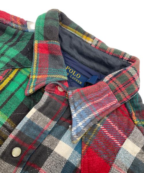 POLO RALPH LAUREN（ポロ・ラルフローレン）POLO RALPH LAUREN (ポロ・ラルフローレン) クレイジーパッチワークシャツ マルチカラー サイズ:Lの古着・服飾アイテム