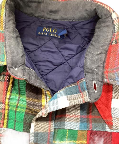 POLO RALPH LAUREN（ポロ・ラルフローレン）POLO RALPH LAUREN (ポロ・ラルフローレン) クレイジーパッチワークシャツ マルチカラー サイズ:Lの古着・服飾アイテム