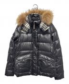 BURBERRY BLUE LABELバーバリーロンドンブルーレーベル）の古着「ダウンジャケット」｜ブラック