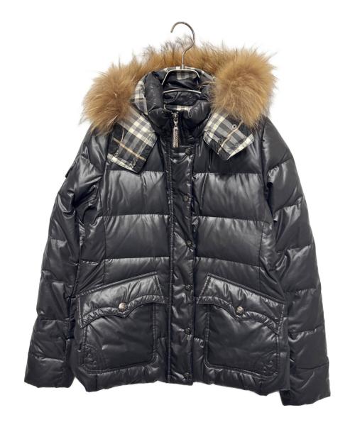 BURBERRY BLUE LABEL（バーバリーロンドンブルーレーベル）BURBERRY BLUE LABEL (バーバリーロンドンブルーレーベル) ダウンジャケット ブラック サイズ:38の古着・服飾アイテム