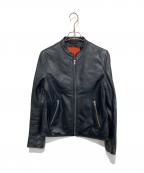URBAN RESEARCH ROSSOアーバンリサーチロッソ）の古着「UKラムレザーシングルライダース」｜ブラック