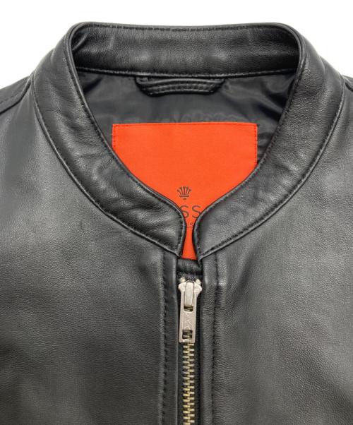 URBAN RESEARCH ROSSO（アーバンリサーチロッソ）URBAN RESEARCH ROSSO (アーバンリサーチロッソ) UKラムレザーシングルライダース ブラック サイズ:Mの古着・服飾アイテム