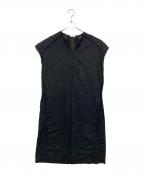 YORIヨリ）の古着「リネンフリンジドレス」｜ブラック