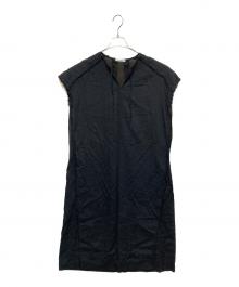 YORI（ヨリ）の古着「リネンフリンジドレス」｜ブラック