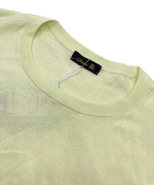 DRAWER（ドゥロワー）Drawer (ドゥロワー) PRE2 18Gラメリボンショートスリーブニット イエロー サイズ:FREEの古着・服飾アイテム