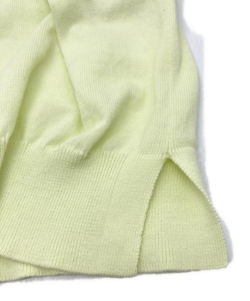 DRAWER（ドゥロワー）Drawer (ドゥロワー) PRE2 18Gラメリボンショートスリーブニット イエロー サイズ:FREEの古着・服飾アイテム