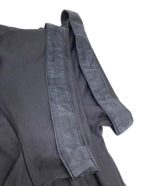 DRAWER（ドゥロワー）Drawer (ドゥロワー) クルーネック コットン 半袖 ロングワンピース ネイビー サイズ:38の古着・服飾アイテム