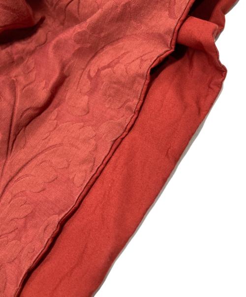 Drawe（ドゥロワー）Drawe (ドゥロワー) Vネックリネン混ベルト付きワンピース レッド サイズ:38の古着・服飾アイテム