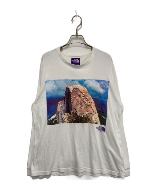 THE NORTHFACE PURPLELABEL（ザ・ノースフェイス パープルレーベル）THE NORTHFACE PURPLELABEL (ザ・ノースフェイス パープルレーベル) PALACE (パレス) グラフィックプリントカットソー ホワイト サイズ:Ｍの古着・服飾アイテム