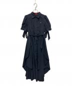 POLO BCS×DazzliNポロ・ビーシーエス×ダズリン）の古着「ヘムレイヤードシャツワンピース」｜ネイビー