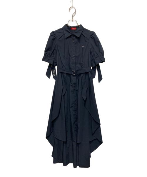POLO BCS（ポロ・ビーシーエス）POLO BCS (ポロ・ビーシーエス) DazzliN (ダズリン) ヘムレイヤードシャツワンピース ネイビー サイズ:Sの古着・服飾アイテム