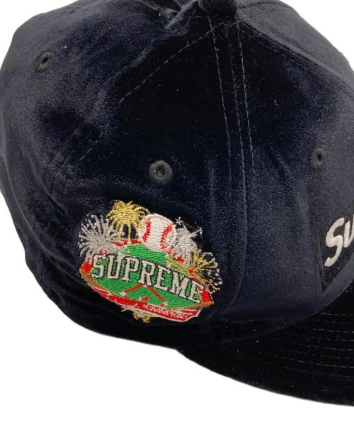 SUPREME（シュプリーム）SUPREME (シュプリーム) New Era (ニューエラ) ベロアボックスロゴキャップ ブラック サイズ:７1/4の古着・服飾アイテム