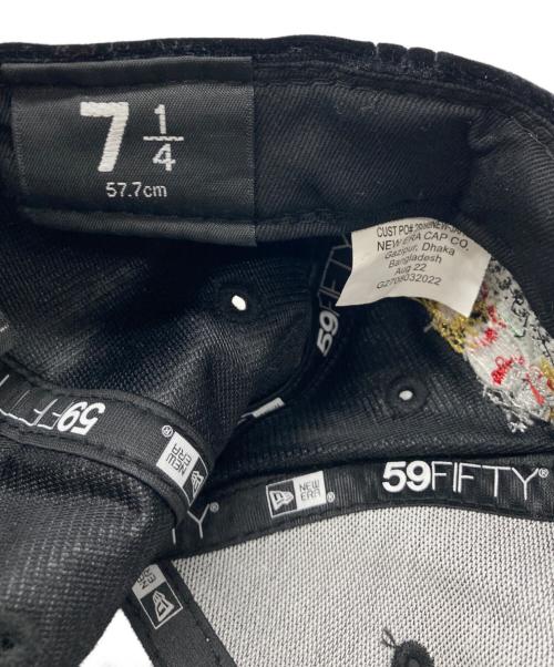 SUPREME（シュプリーム）SUPREME (シュプリーム) New Era (ニューエラ) ベロアボックスロゴキャップ ブラック サイズ:７1/4の古着・服飾アイテム