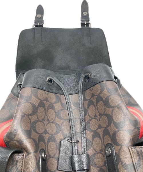 COACH（コーチ）COACH (コーチ) リュックサック ブラック×ブラウンの古着・服飾アイテム