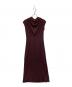 anuans（アニュアンス）の古着「フロントドレープジャージーワンピース」｜ボルドー