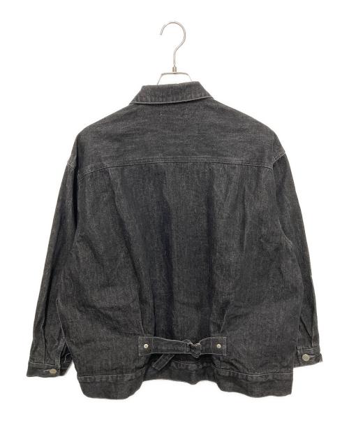 WYM LIDNM（ウィム バイ リドム）WYM LIDNM (ウィム バイ リドム) HEAVY OZ WIDE DENIMデニムジャケット ブラック サイズ:Ｓの古着・服飾アイテム