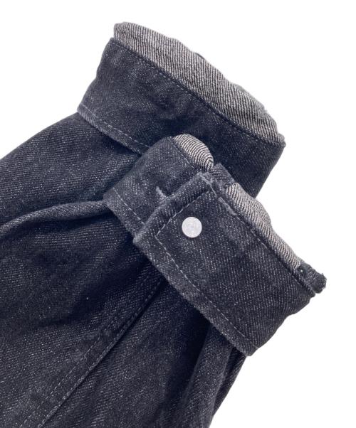 WYM LIDNM（ウィム バイ リドム）WYM LIDNM (ウィム バイ リドム) HEAVY OZ WIDE DENIMデニムジャケット ブラック サイズ:Ｓの古着・服飾アイテム