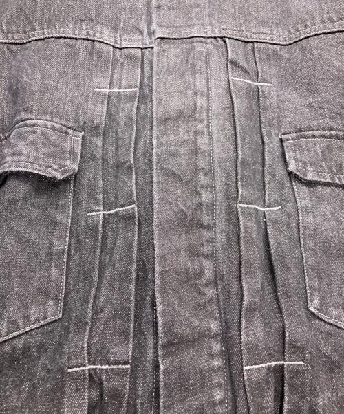 WYM LIDNM（ウィム バイ リドム）WYM LIDNM (ウィム バイ リドム) HEAVY OZ WIDE DENIMデニムジャケット ブラック サイズ:Ｓの古着・服飾アイテム